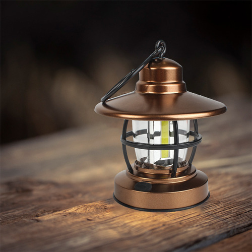 Outdoor Camping Tent Light Cross-border LED Battery Model Camping Handheld Emergency Light Retro Portable Campsite Lighting Lamp