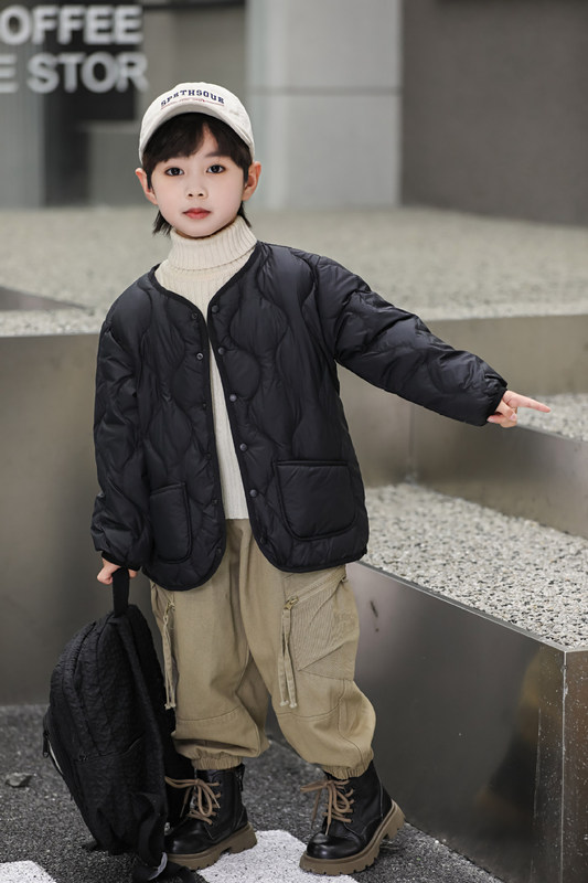 2025儿童轻薄羽绒服90%白鸭绒内胆童装男女童大中小童外套|undefined
