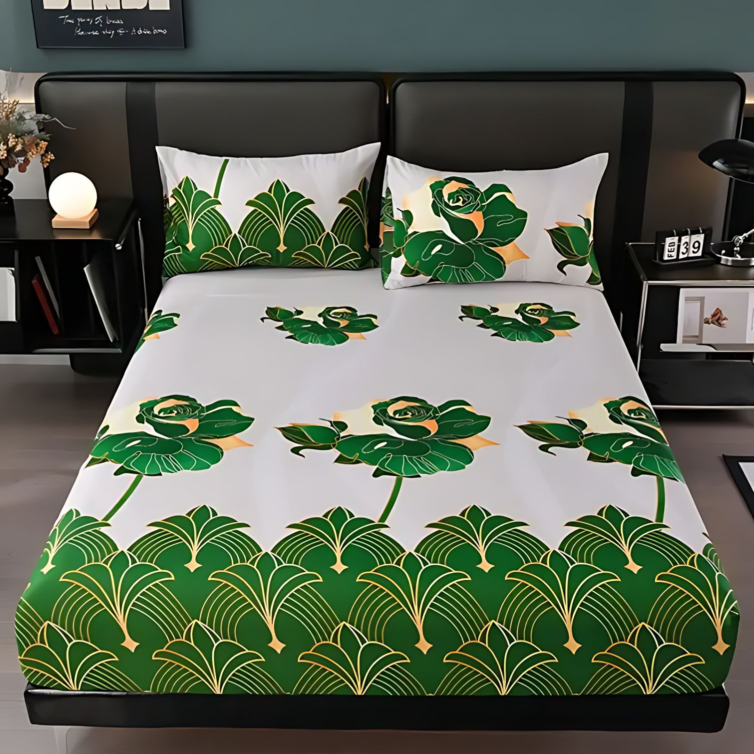 TEMU / JIT simple viento de alta definición impresión digital cama cómoda camisa colchón kit para hacer dibujos