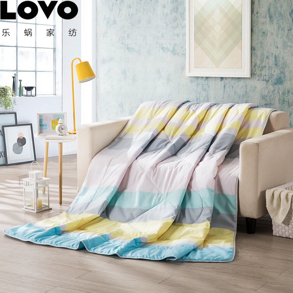 罗莱旗下LOVO家纺乐蜗四季多彩防螨夏被空调被夏凉被清凉
