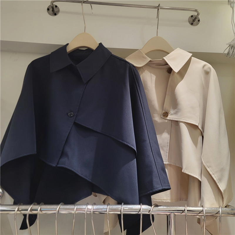 工装风衣外套女春秋款宽松休闲小众夹克韩系氛围感穿搭上衣|undefined