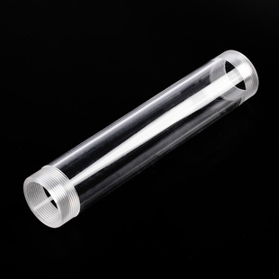 Ll acrylic plexiglass threaded tube high transparent hollow flange tube back cover opening hole experimental instrument excitation
