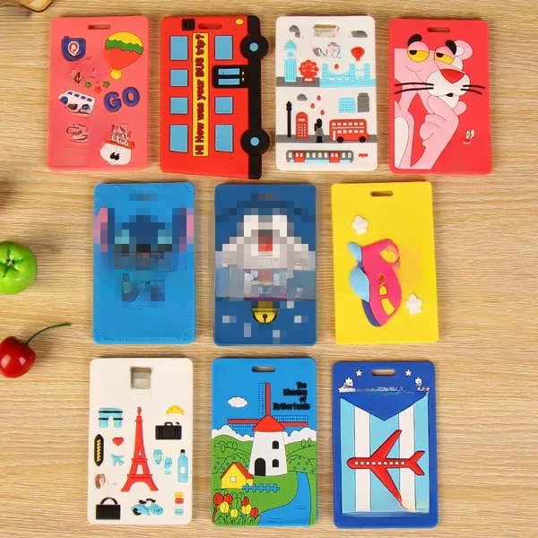 Anti-degaussing PVC Cartoon Card Set Luggage Tag Boarding Tag Luggage Tag Creative Transparent Card Set