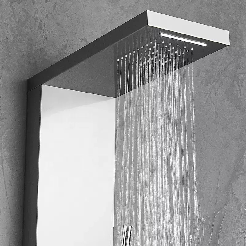 Pantalla inteligente de control de temperatura Pantalla de ducha multi-boquilla presurizada Pantalla de ducha de baño Pantalla de ducha de luz LED
