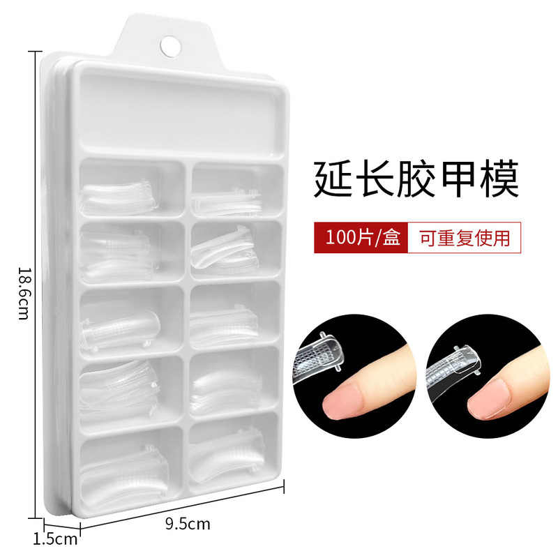 Foreign Trade Factory Extended Nail Mold Crystal Phototherapy Nails Transparent Paperless Nail Tips with Scale 100 Pieces Cross-Border Hot Sale Foreign Trade Factory Extended Nail Mold Crystal Phototherapy Nails Transparent Paperless Nail Tips with Scale 100 Pieces Cross-Border Hot Sale