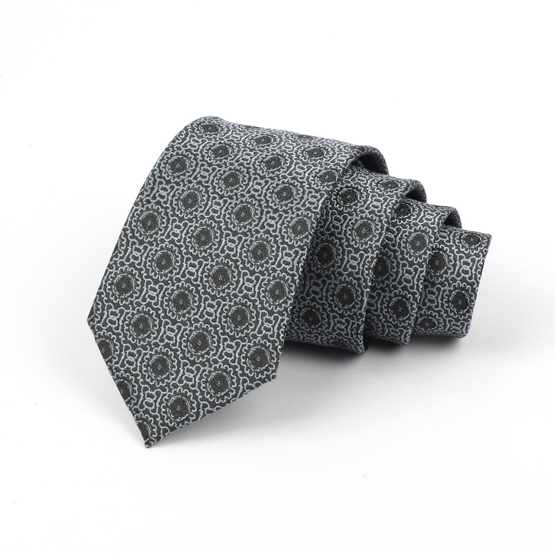Corbata de hombre jacquard bordado 8CM poliéster seda corbata tejida hombre sentido superior l corbata logo diseño y producción