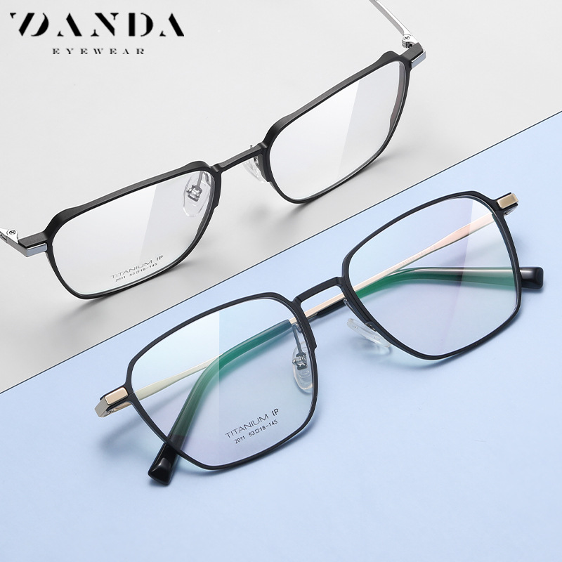 2022 nuevo marco de gafas ultraligera de titanio puro marco completo de los hombres de aluminio magnesio Kick-off diseño YJ2011 marco miopía gafas marco