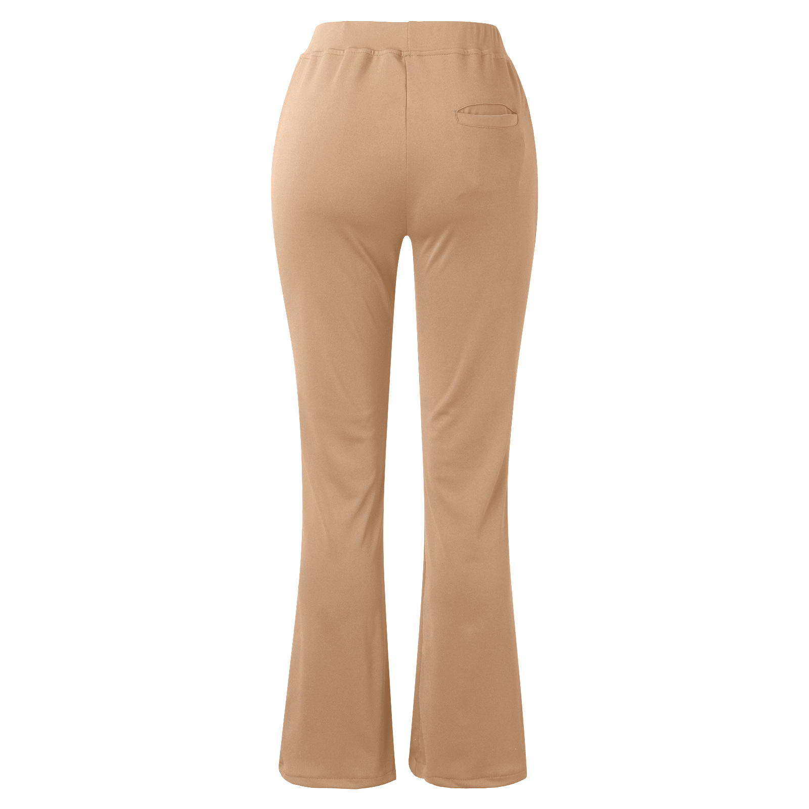 Business Style Women's Office Business Solid Color Full Length Pocket Dress Pants