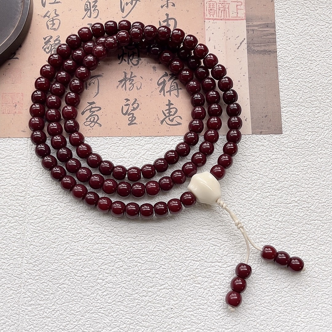 진사 와인통구슬 10mm [휴대용 108개]