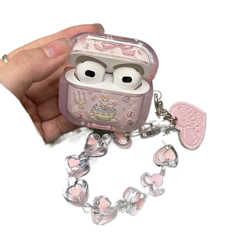Insspro Menú Conejo Airpod Cover 1 / 2 generación Zhongchuangl Apple 3 con cadena Amazon