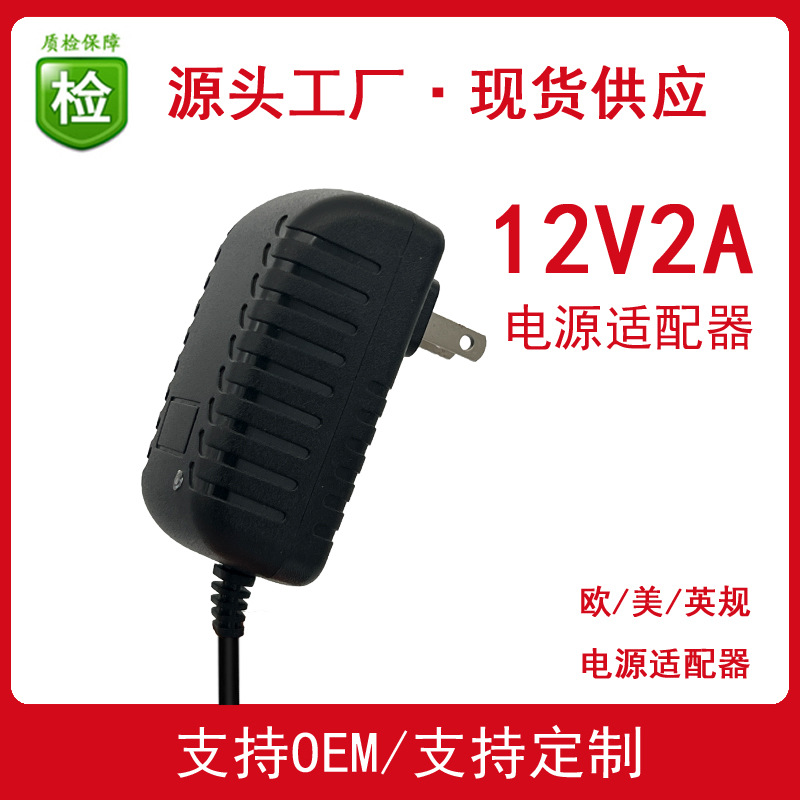 12v2a power adapter American and European gauge security monitoring display massager LED light with switch electronic organ hard disk