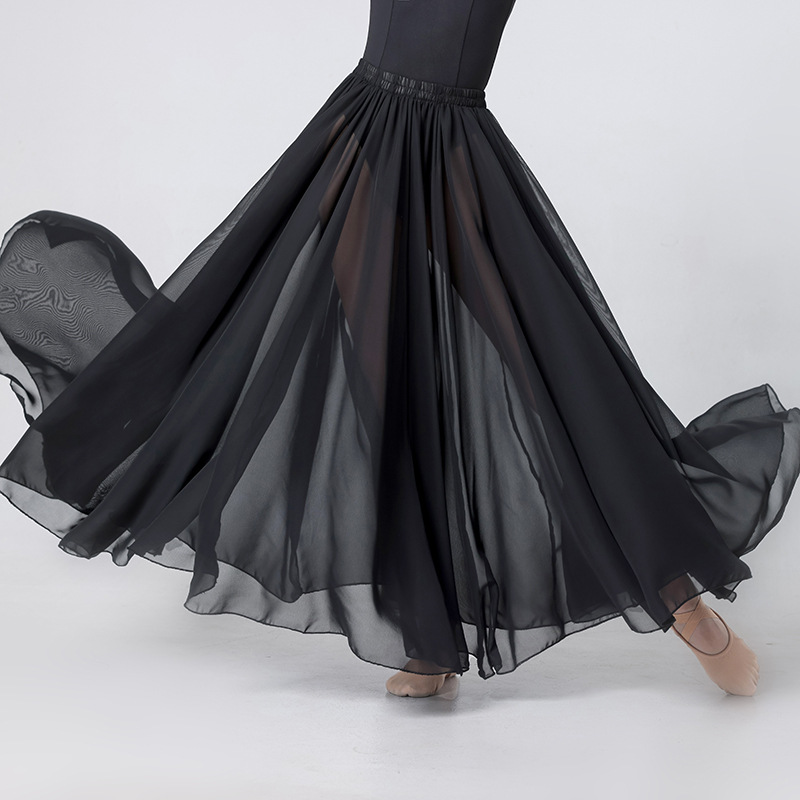 Classical dance big skirt performance clothing dresses double -layer…