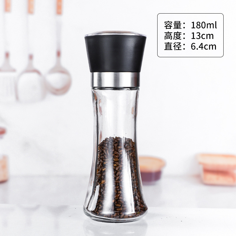 胡椒研磨器碾碎器手动胡椒粉研磨器调料瓶研磨瓶厨房花椒黑胡椒粒|undefined