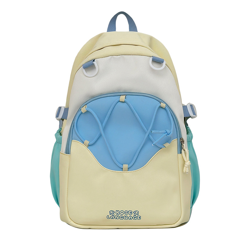 Mochila escolar de todo fósforo para niña fresca, salida de primavera, mochila ligera y pequeña, mochila de estudiante de color de contraste, mochila escolar