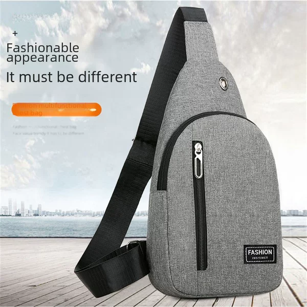 New cross-border men's casual chest bag Korean style waterproof Oxford cloth Sports small bag shoulder bag crossbody bag backpack