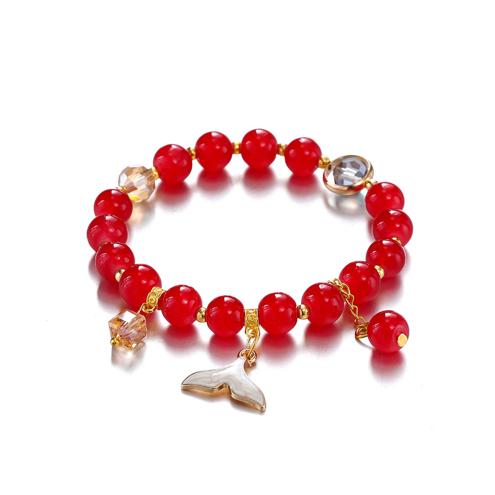 빨간 피쉬 테일 팔찌