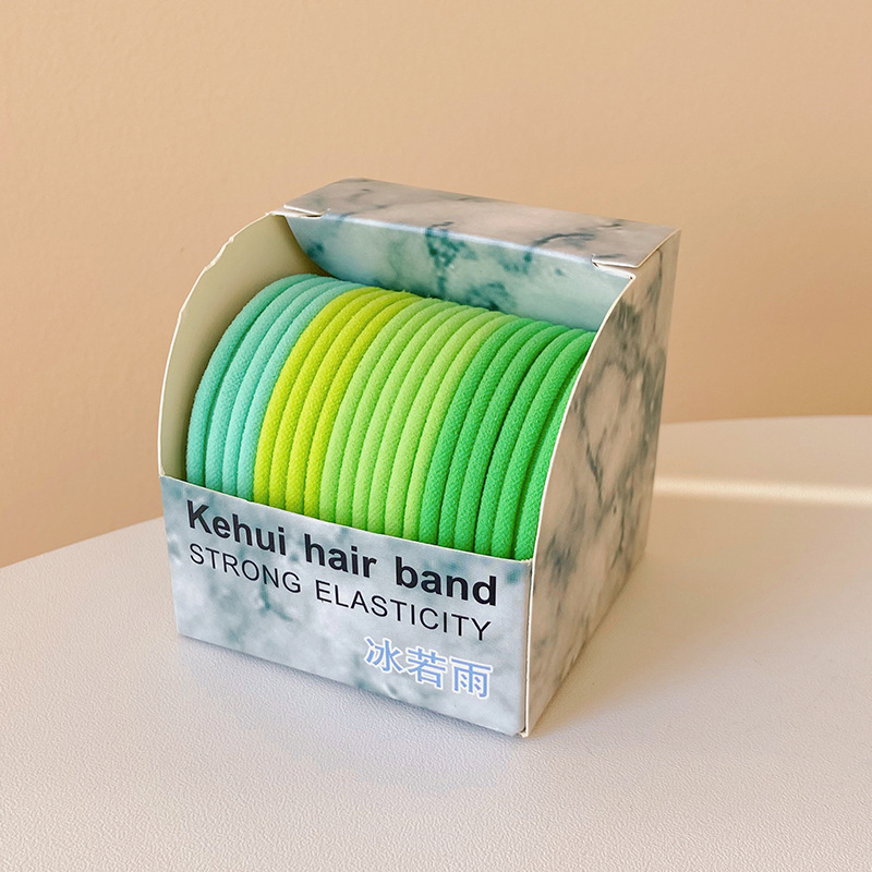 Cuerda de pelo banda de goma Nueva banda de pelo de color de gradiente de color cuerda de Pelo elástico de alta color simple no duele el pelo tocado pelo