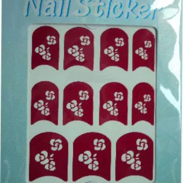 广州厂家批发镂空指甲贴小花蝴蝶结美甲贴穿戴甲油贴纸成品