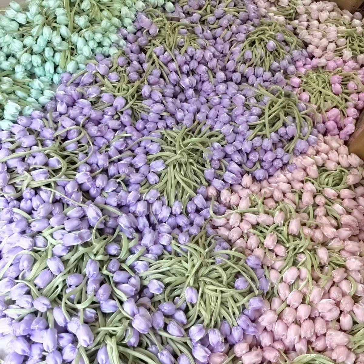 韩系花苞郁金香花朵饰品配件窗帘装饰diy母亲节花朵蛋糕饰品辅料