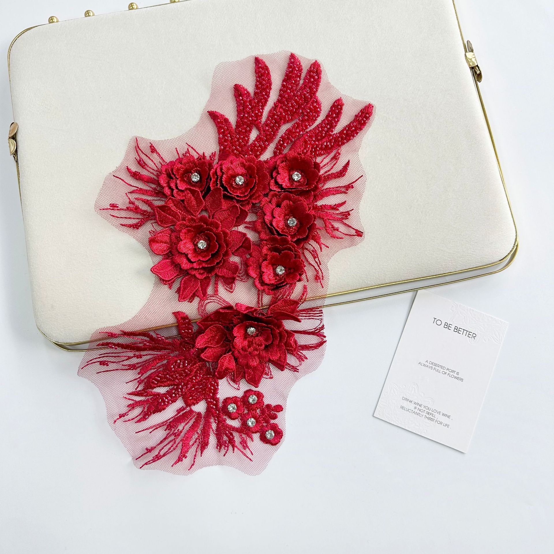 Nuevo bordado de malla, pegatinas de tela con cuentas, decoración de vestidos de novia, pegatinas de parche de flores, accesorios de ropa de bricolaje, ventas directas de fábrica image 8