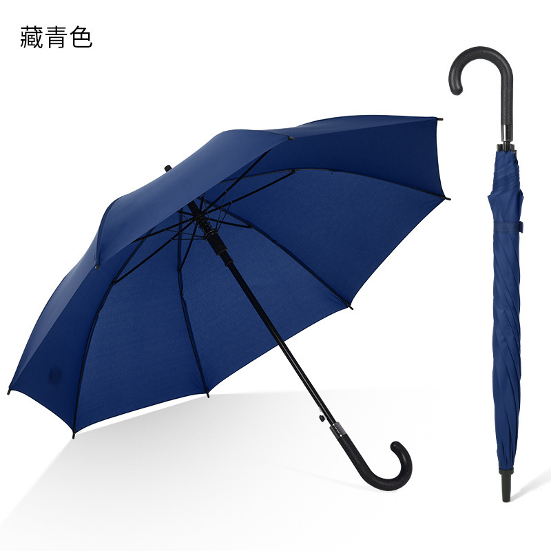 Paraguas de golf doble grande para negocios, paraguas recto automático, paraguas impermeable con impresión de logotipo, paraguas de mango largo, gran cantidad en stock