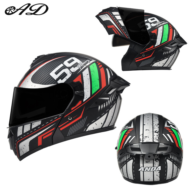Casco de motocicleta eléctrica AD, casco de seguridad de invierno para hombres y mujeres, casco completo general de cuatro estaciones, casco de certificación 3C