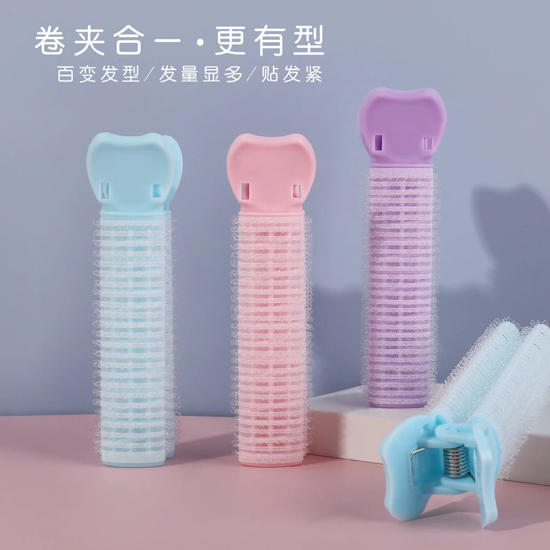 4 заколки для волос Curly Hair Grip, зажим для объема челки, переносной ролик для волос (синий/розовый/пурпурный)