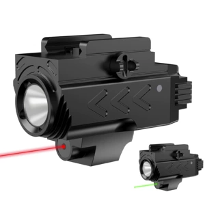 Outdoor Tactical Hanging Laser Sight Flashlight Long-Range Lighting Strong Light Red Laser Charging Rail Light