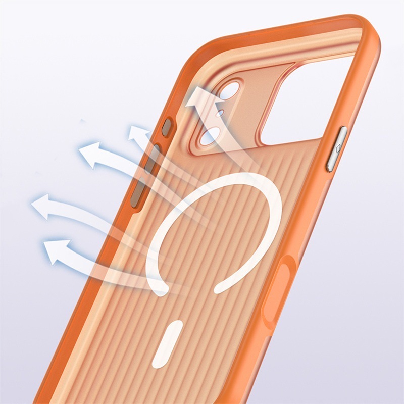 适用iPhone17promax手机壳瓦楞磨砂磁吸苹果16全包光栅肤感保护套|undefined