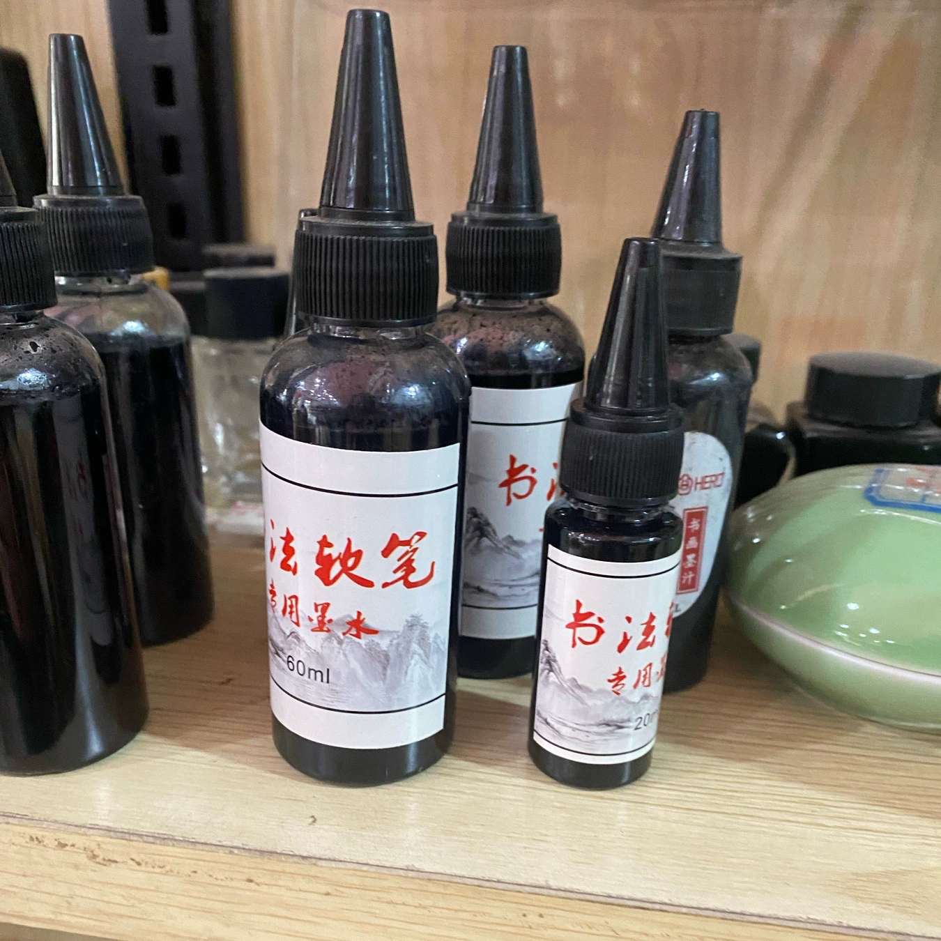 Новая Мягкая головка кисть Специальные чернила 20ml60ml Ручка Кисть мягкая ручка каллиграфические чернила дополнение оптом