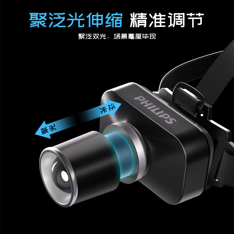 Philips headlamp, head-mounted high-brightness rechargeable headlamp for outdoor mountain climbing and fishing, ultra-bright, waterproof, long-lasting lighting Philips headlamp, head-mounted high-brightness rechargeable headlamp for outdoor mountain climbing and fishing, ultra-bright, waterproof, long-lasting lighting