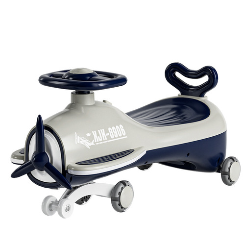 New children's steering car anti-topple sliding toy car with universal wheels, adult sit-on slide swing car for girls
