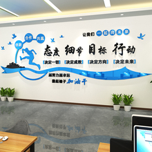 公司办公室企业文化背景墙面布置装饰励志标语3d亚克力立宝寿堂贸