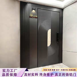 一门一景别墅大门双开门农村自建房大门防盗门子母入户门进户门