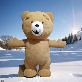 充气泰迪熊人偶服装行走卡通cos头套道具动漫人穿玩偶服气模小熊