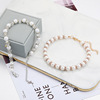 Cute necklace from pearl, chain, adjustable accessory