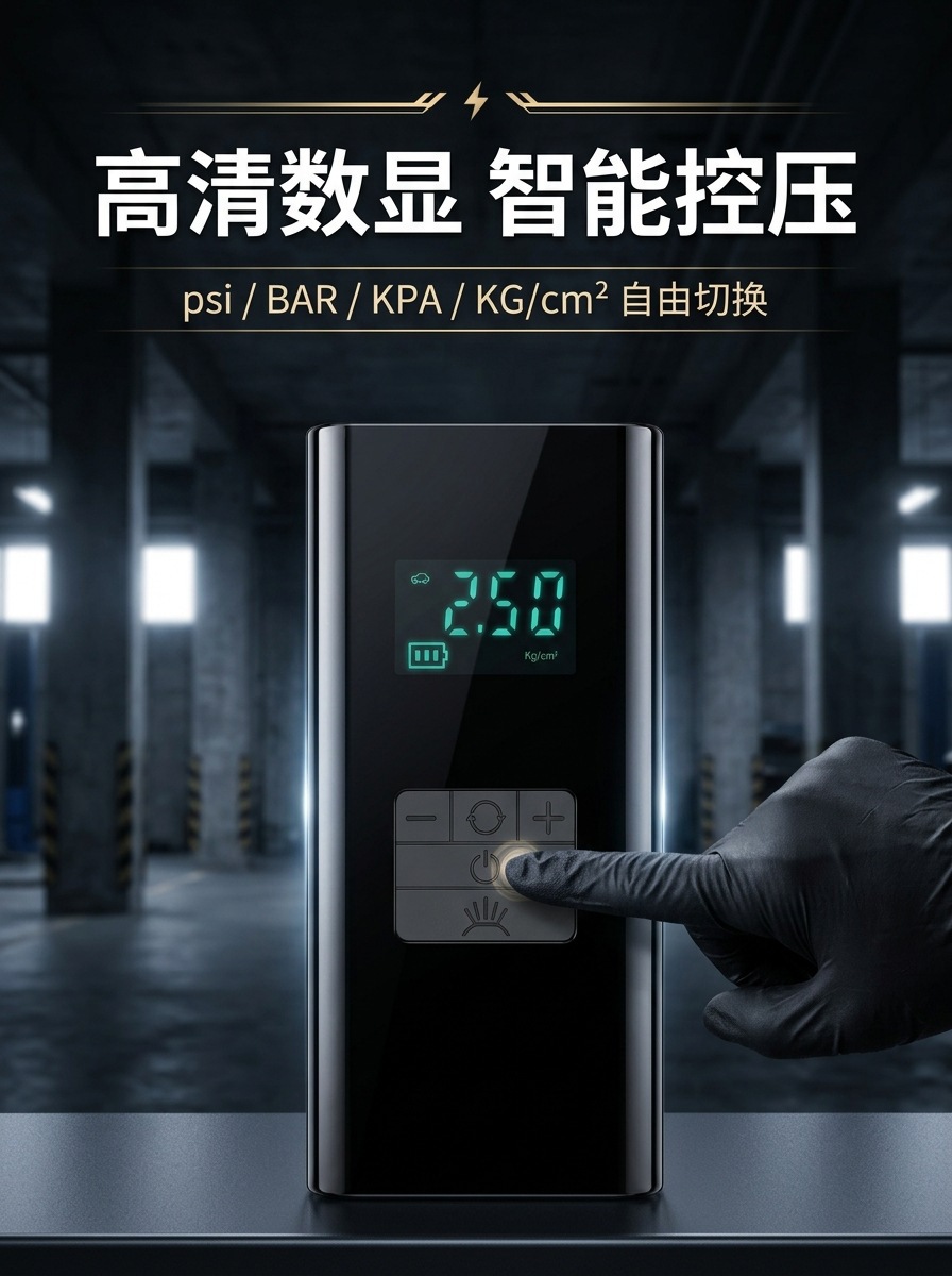 Car emergency starting power supply, vehicle-mounted air pump, battery jump starter, large-capacity tire inflator, fully certified for cross-border use