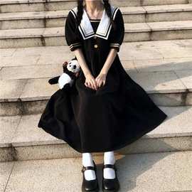 女童夏装jk连衣裙短袖海军风洋气夏季新款儿童装中小学生裙子