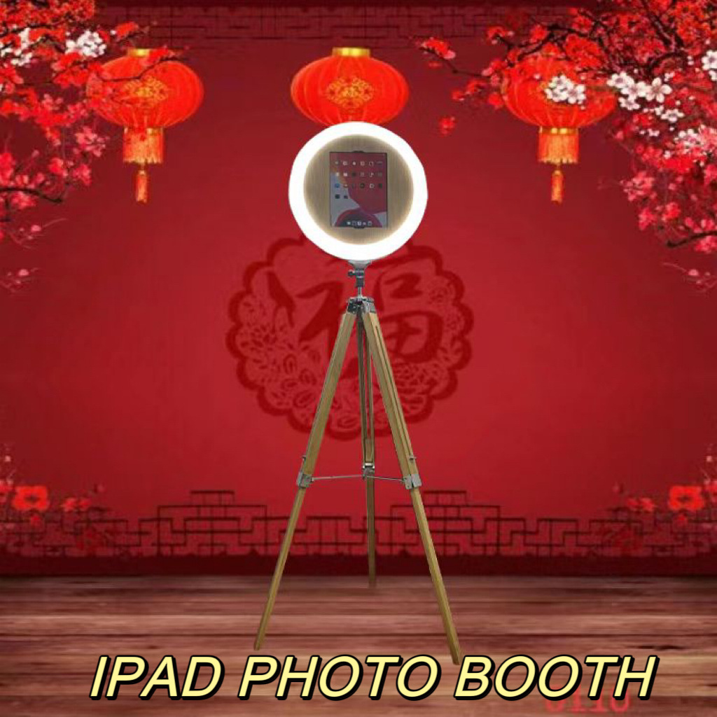 跨境立式木纹iPad photo booth自拍照片平板尺寸可选iPad照相亭