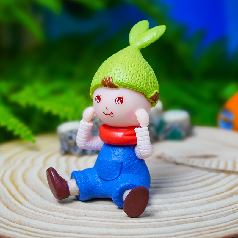 Linda chica tres no muñeca no digas No mires no escuches PVC llavero de plástico colgante accesorios micro adornos de paisaje