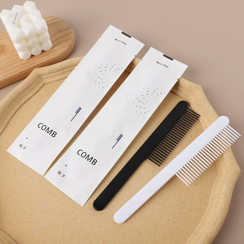 Отель Одноразовые принадлежности Расческа Туалетные пластиковые расчески Длинная двухцветная расческа расческа соломенная расческа