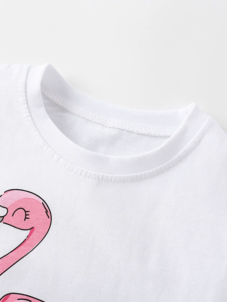 Summer children's cotton cartoon T-shirt for leisure, with short sleeve, European style, children's clothing