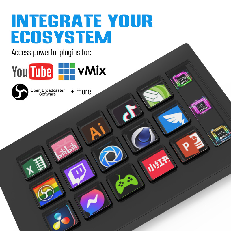 Desktop console/visual custom keyboard/macro editing visual keyboard/STREAM DOCK