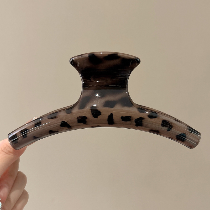 法式奶咖色毛绒鲨鱼夹女后脑勺高级感夹子精致抓夹发量大发夹批发|undefined