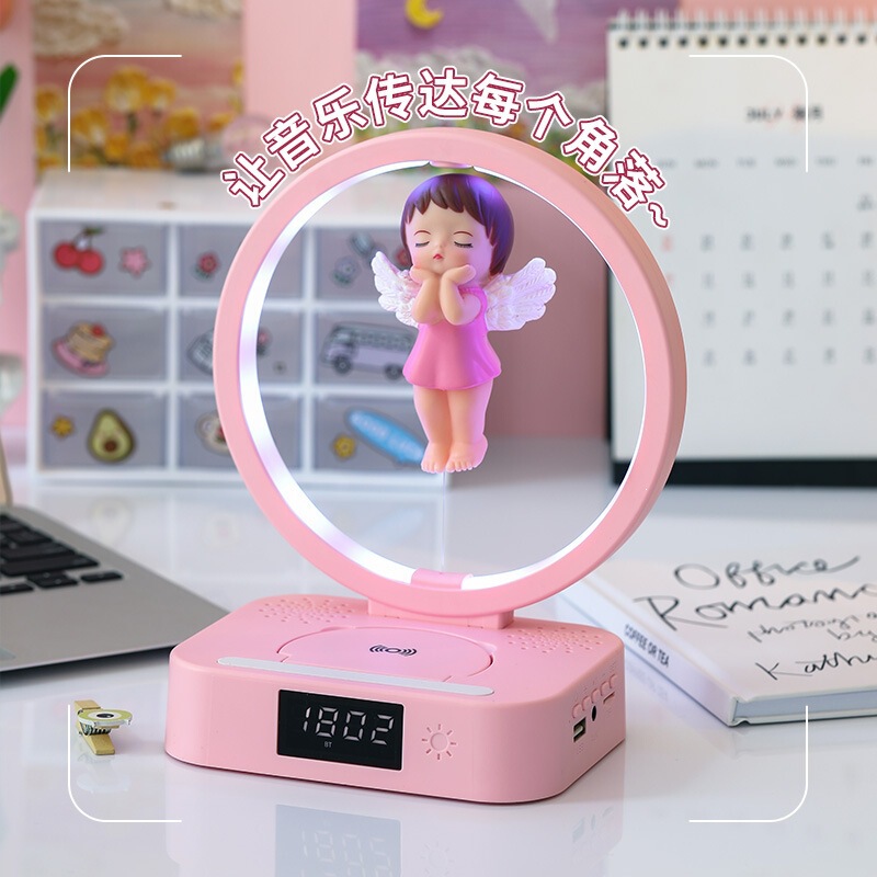 Suspended Little Angel Bluetooth Speaker Clock Speaker Rgb Computer Subwoofer as a Birthday Gift for Girls Suspended Little Angel Bluetooth Speaker Clock Speaker Rgb Computer Subwoofer as a Birthday Gift for Girls