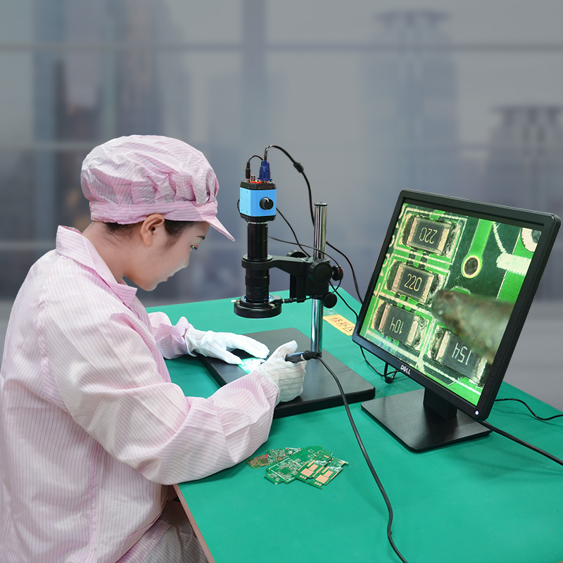 纺织面料显微镜高品GP-660V 电子工业高清CCD高倍放大维修手机带