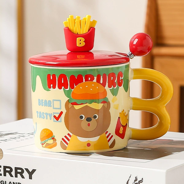 Hamburger Bear (cup + lid + exclusive spoon)
