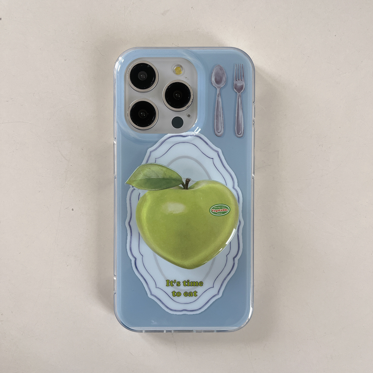 Fun nicho plato verde manzana para iPhone16 funda para teléfono móvil 15ProMax verano 14/13 nuevo 16Pro