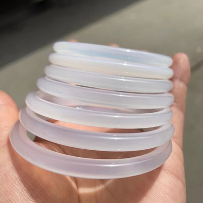 wholesale natural Ice Chalcedony Bracelet Fine Rice Round bar Bracelet lady literature fresh beauty Litchi jelly