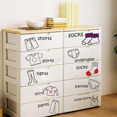 外貿創意衣物標識兒童臥室玄關家居裝飾牆貼背景布置自粘批發跨境